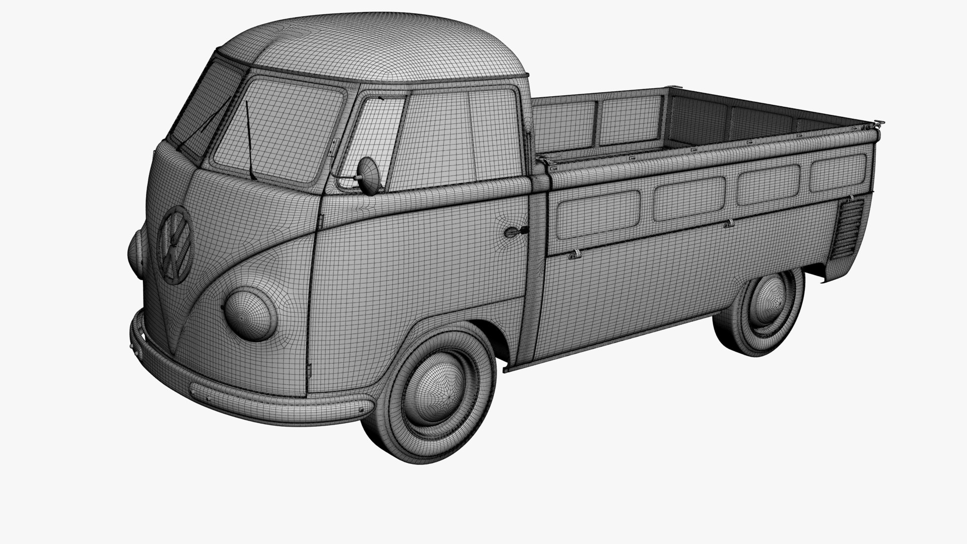 Volkswagen Type 2 Single Cab Pickup T1 3D Model - TurboSquid 2078677