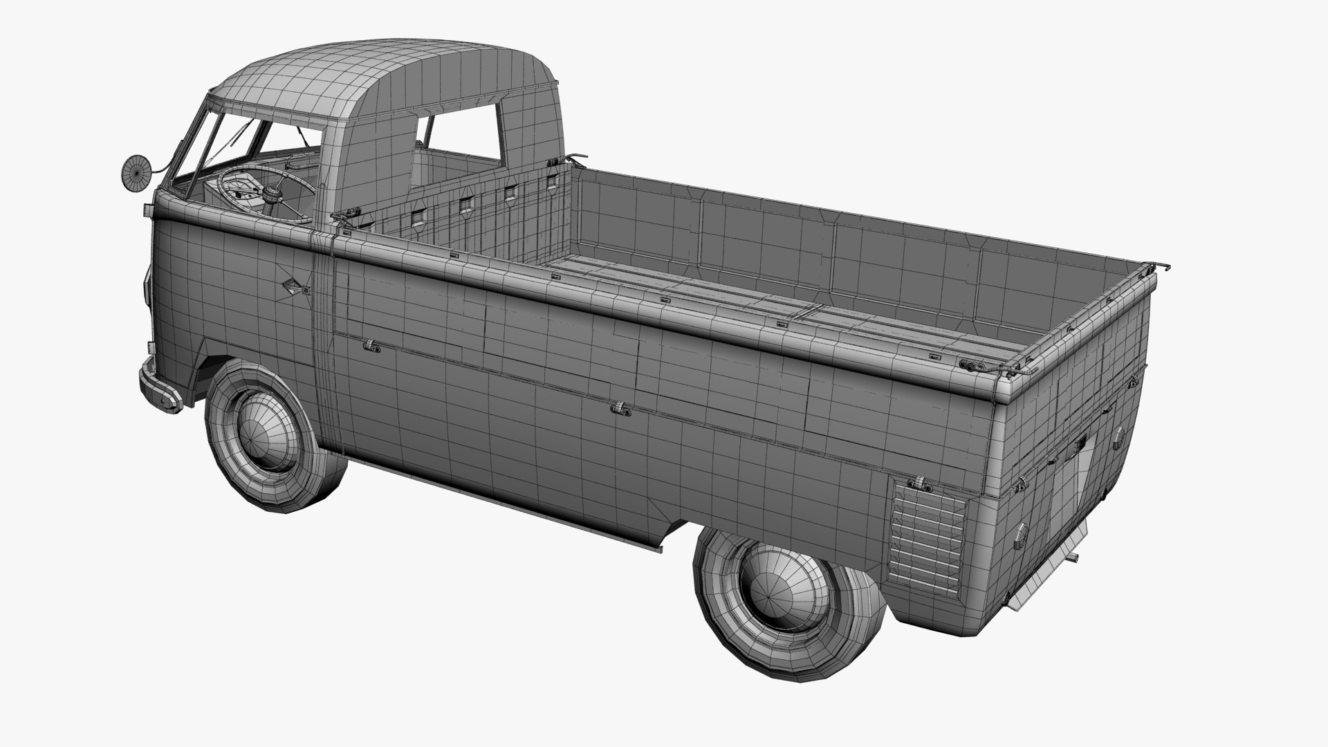 Volkswagen Type 2 Single Cab Pickup T1 3D Model - TurboSquid 2078677