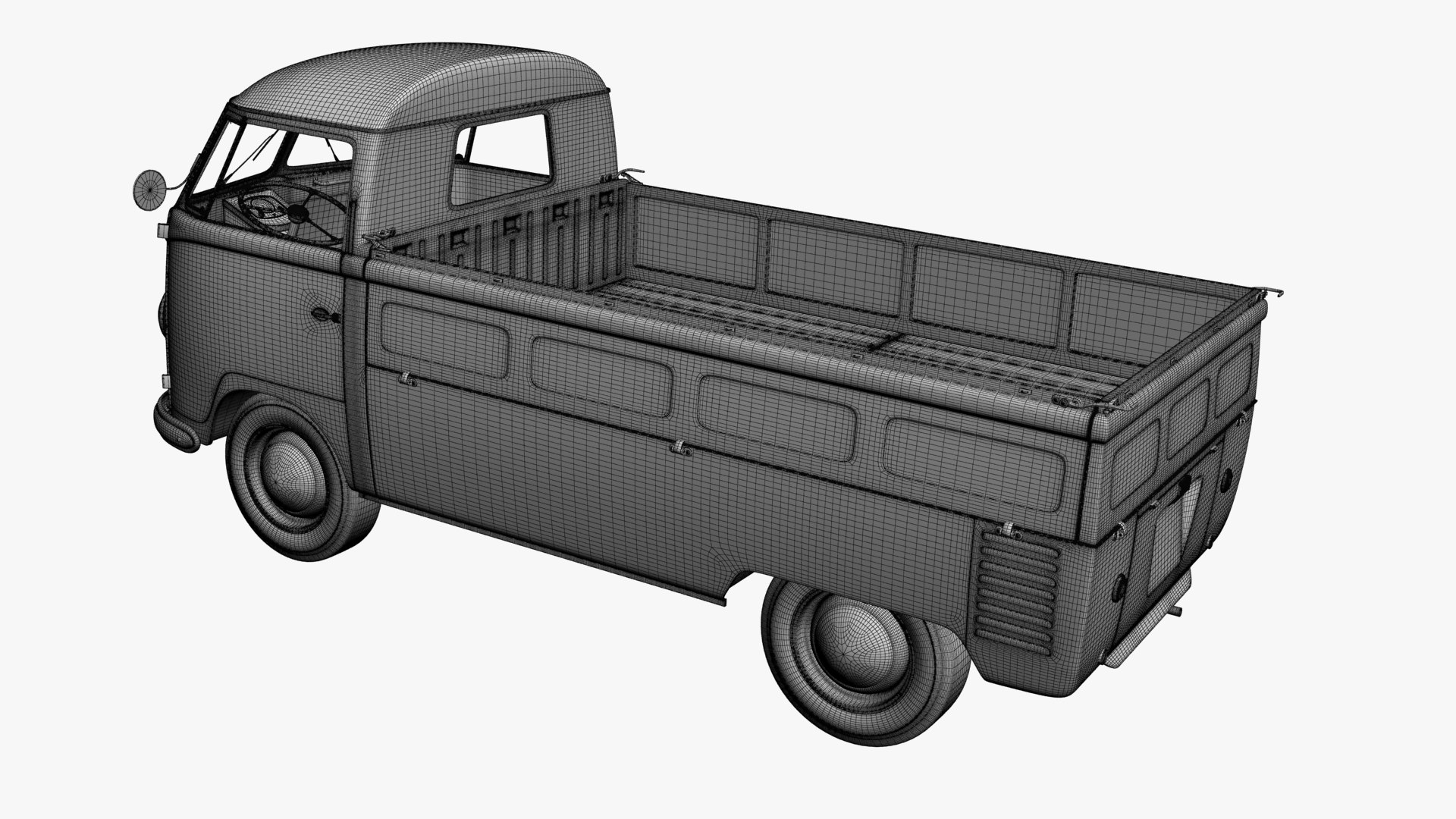 Volkswagen Type 2 Single Cab Pickup T1 3D Model - TurboSquid 2078677
