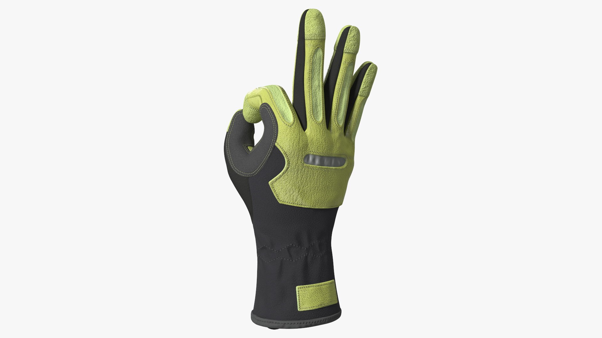 Heavy Duty Safety Gloves OK Hand Gesture 3D model preview