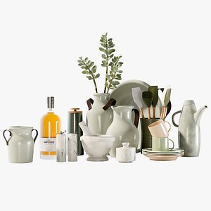 3D realistic kitchen accessories 1 model