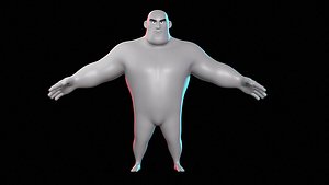 Cartoon Male Basemesh Heroic Proportion Low-poly 3D model 3D