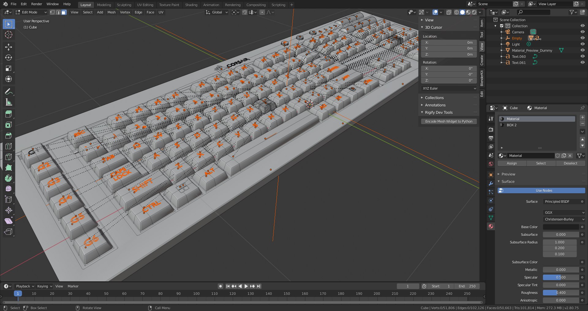 3D Gaming Keyboard - TurboSquid 1462601