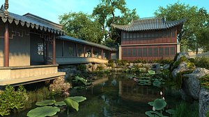 3D Chinese Garden 02 model