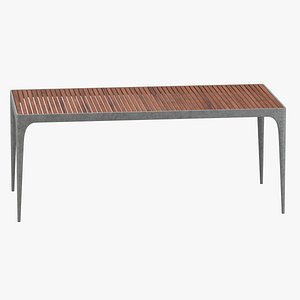 henry hall rectangular dining table 3D