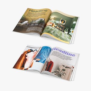 3D Mockup Open Magazines Collection