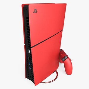 Sony PlayStation 5 Console Volcanic Red 3D