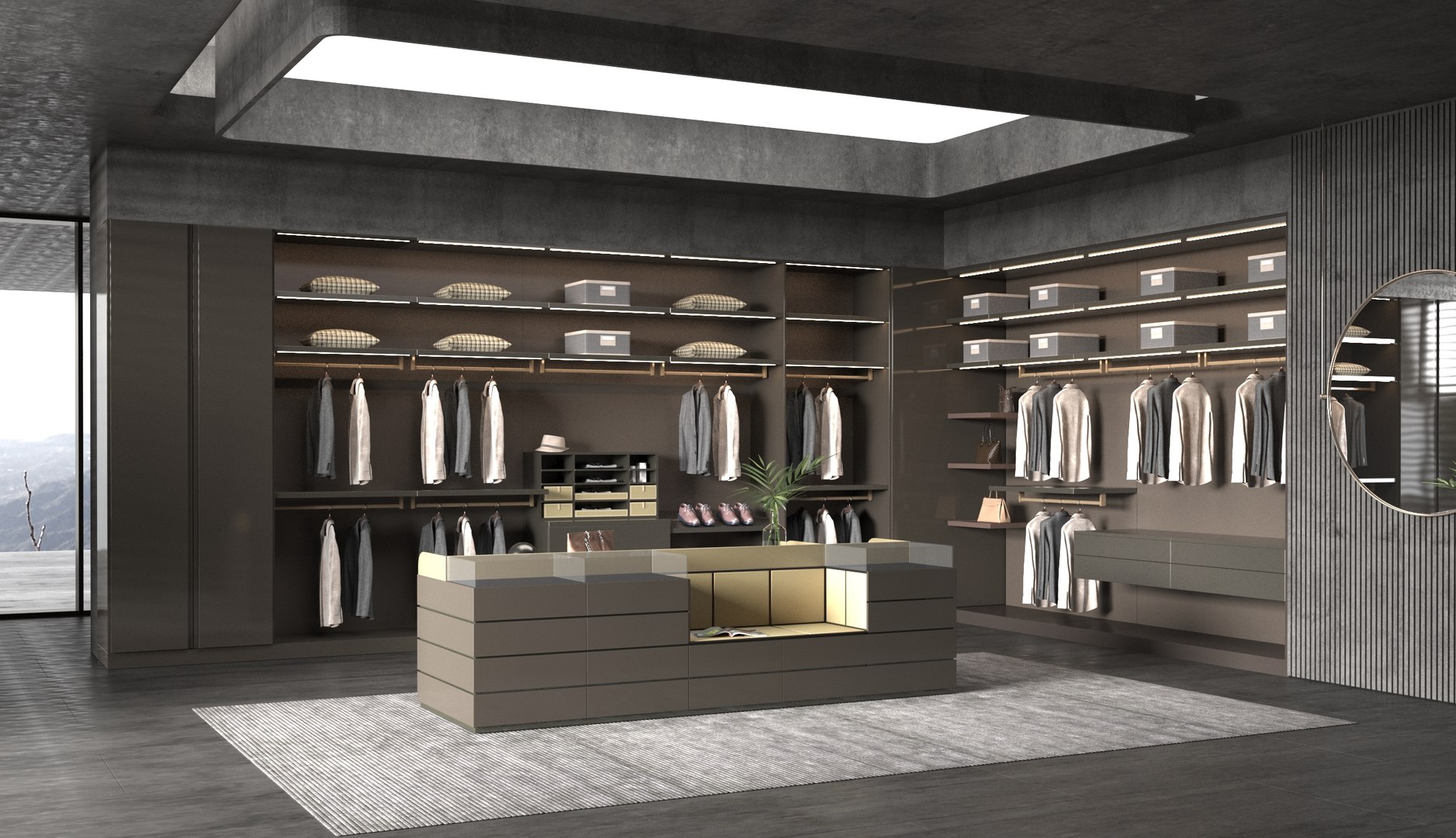 Modern And Stylish Walk-in Closet Interior Design 3D - TurboSquid 2177521