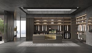 Modern and Stylish Walk-in Closet Interior Design 3D