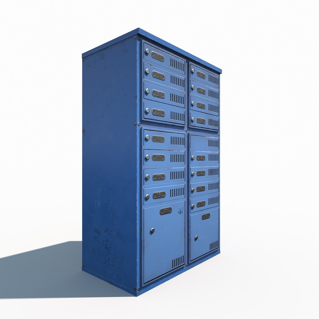 Mailbox wall 3D - TurboSquid 1246905