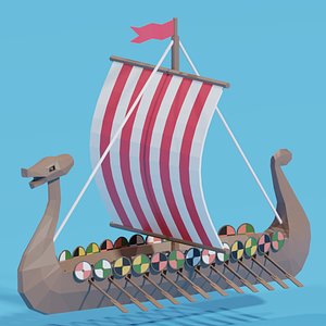 Viking Longship 3D model