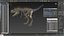 tyrannosaurus rex skeleton fossil 3D