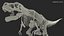 tyrannosaurus rex skeleton fossil 3D