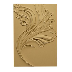 3D Modern Abstract Floral Wall Decor Set STL Mural CNC 392