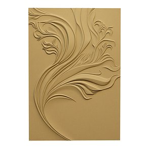 Modern Abstract Floral Wall Decor Set STL Mural CNC 392
