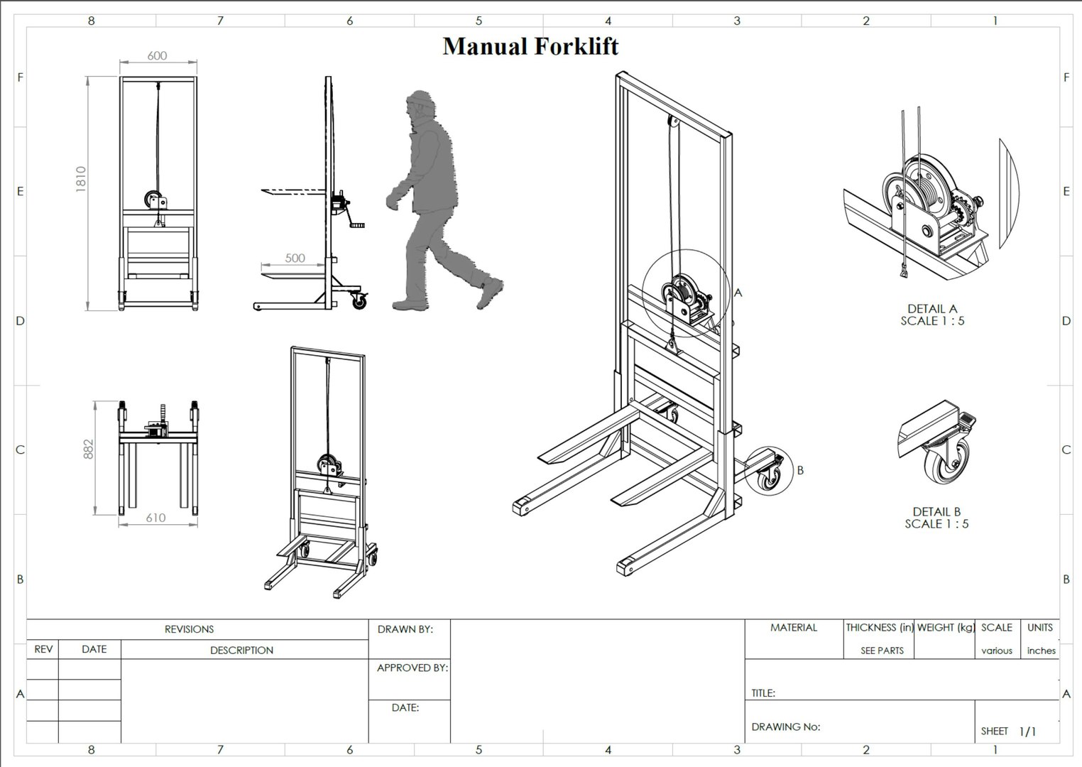 Light Duty Manual Forklift 3D Model - TurboSquid 2246934