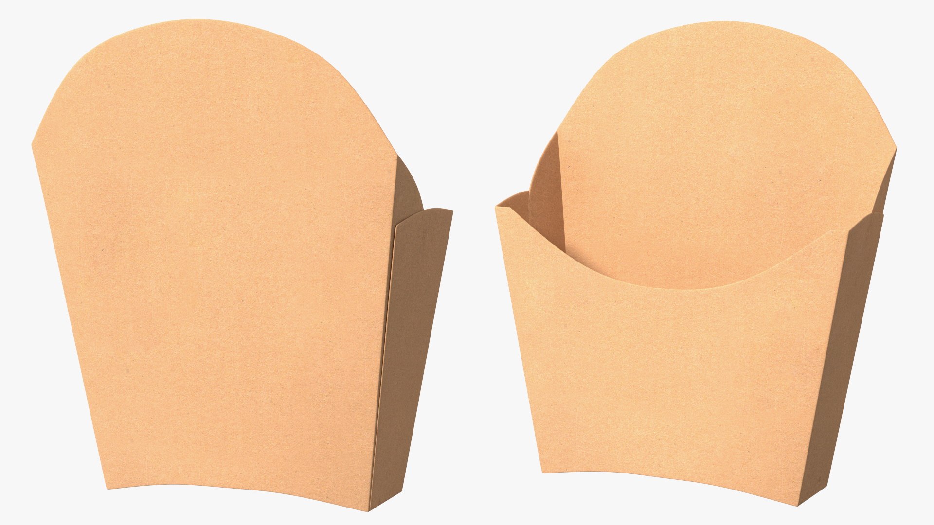 French Fry Box Craft Paper Generic model - TurboSquid 1858095