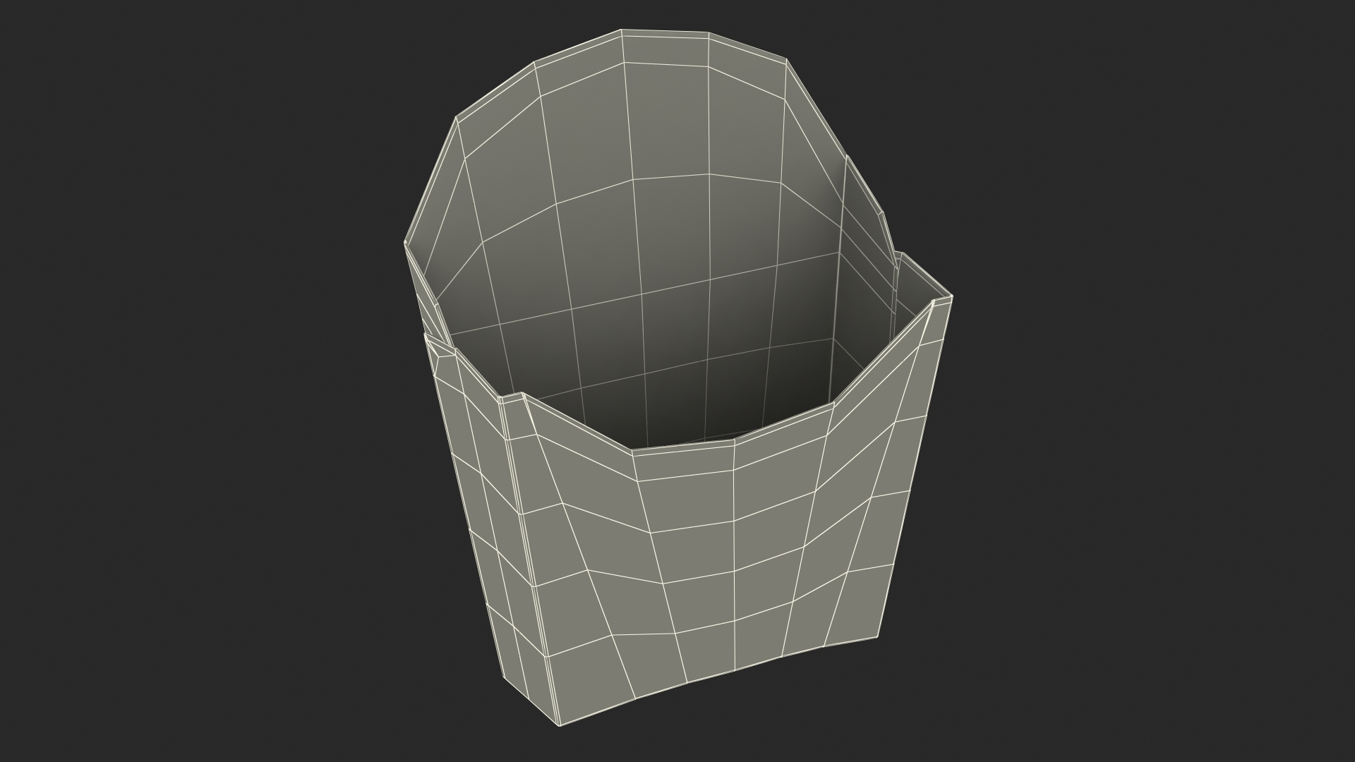 French Fry Box Craft Paper Generic model - TurboSquid 1858095