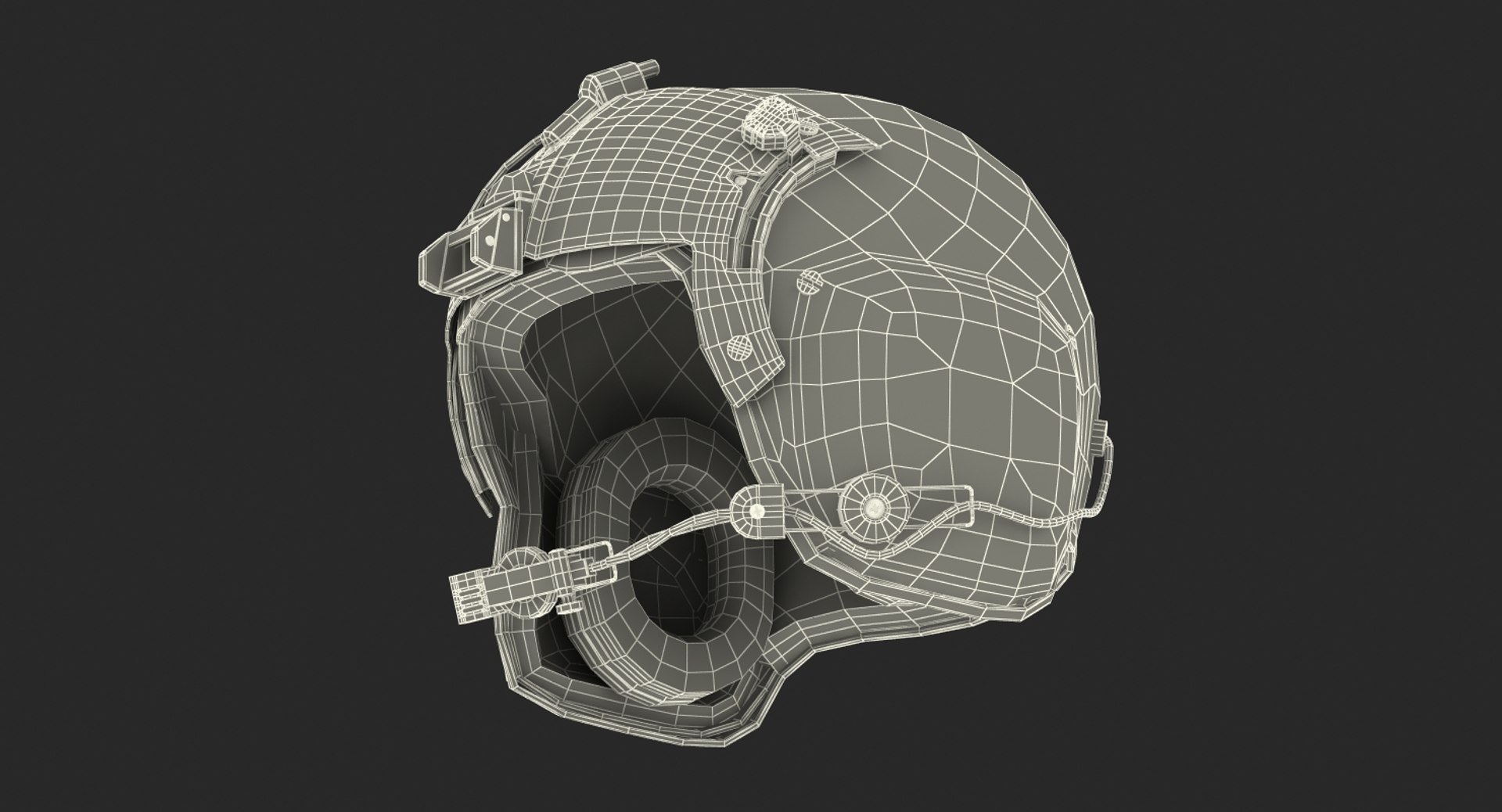 3d Helicopter Pilot Helmet Model