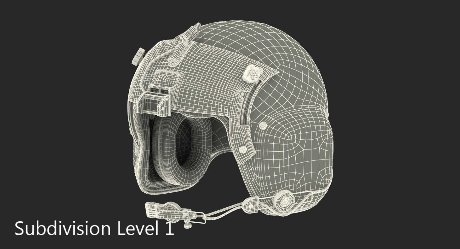 3d Helicopter Pilot Helmet Model