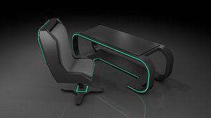 Sci Fi Chair Table 3D