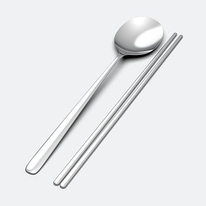cutlery spoon chopsticks model