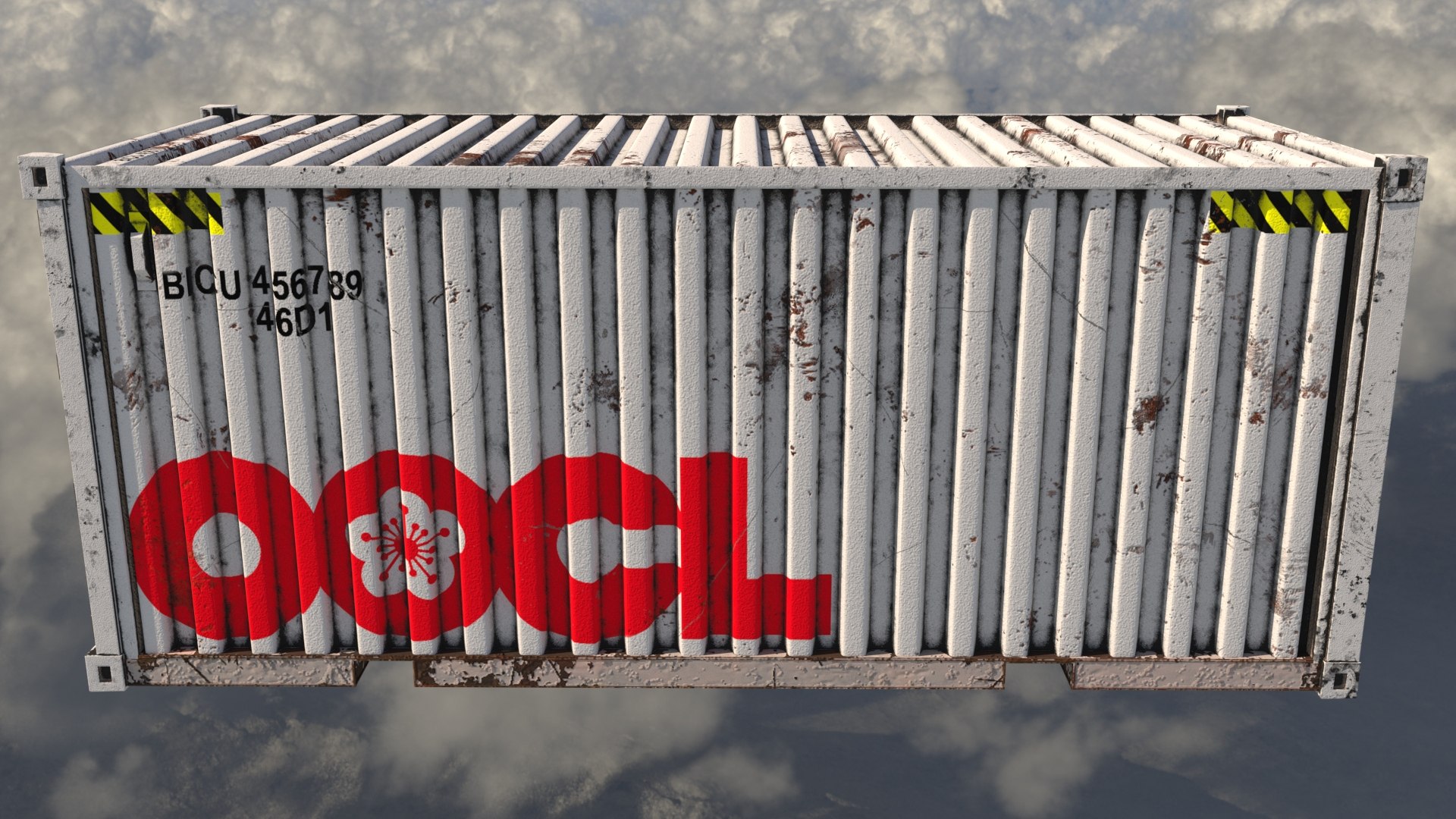 3D Shipping Container Oocl Model - TurboSquid 1495144