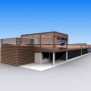 cafe restaurant 3d max