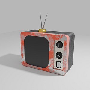 Retro Rusty TV - Vintage Old Television 3D Model 3D