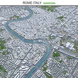3D Rome Downtown Italy