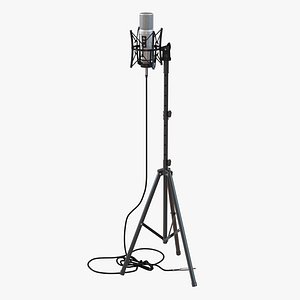 Studio Microphone Rode and Stand 2 3D Model