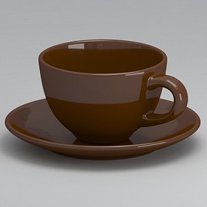 Coffee Cup brown 3D model