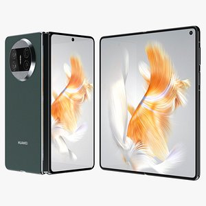 Huawei Mate X3 Dark Green 3D