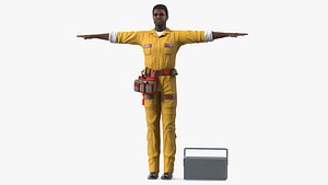 African American Locksmith Rigged for Maya
