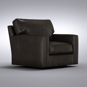 Crate and Barrel - Axis Leather Swivel Chair