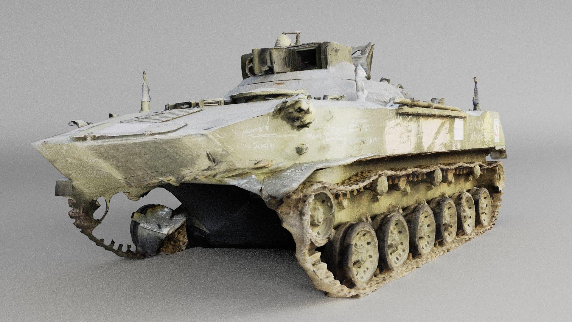 Destroyed BMD-2 Soviet airborne infantry combat fighting vehicle model https://p.turbosquid.com/ts-thumb/Xv/aCg7Yf/zf/blenderdarkbread0005/jpg/1693828773/1920x1080/fit_q87/40dc530bce12749ebd647785e37e668c1f002354/blenderdarkbread0005.jpg