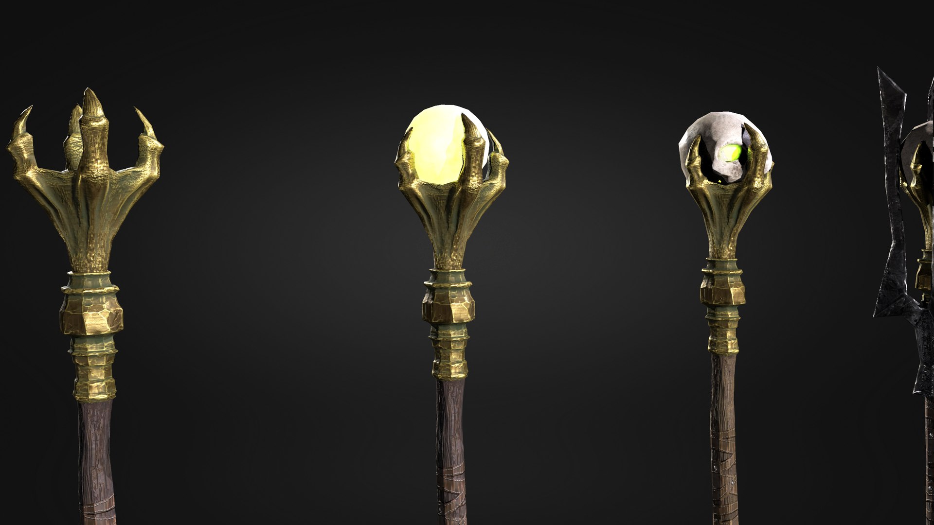 Low Poly Modular Weapon - Scepter Stick 3D Model - TurboSquid 2401815