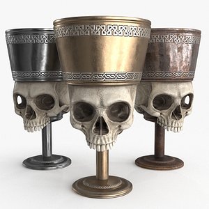 Antique Skull Goblet 3D