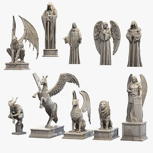 Mystical Statues Collection 3D model