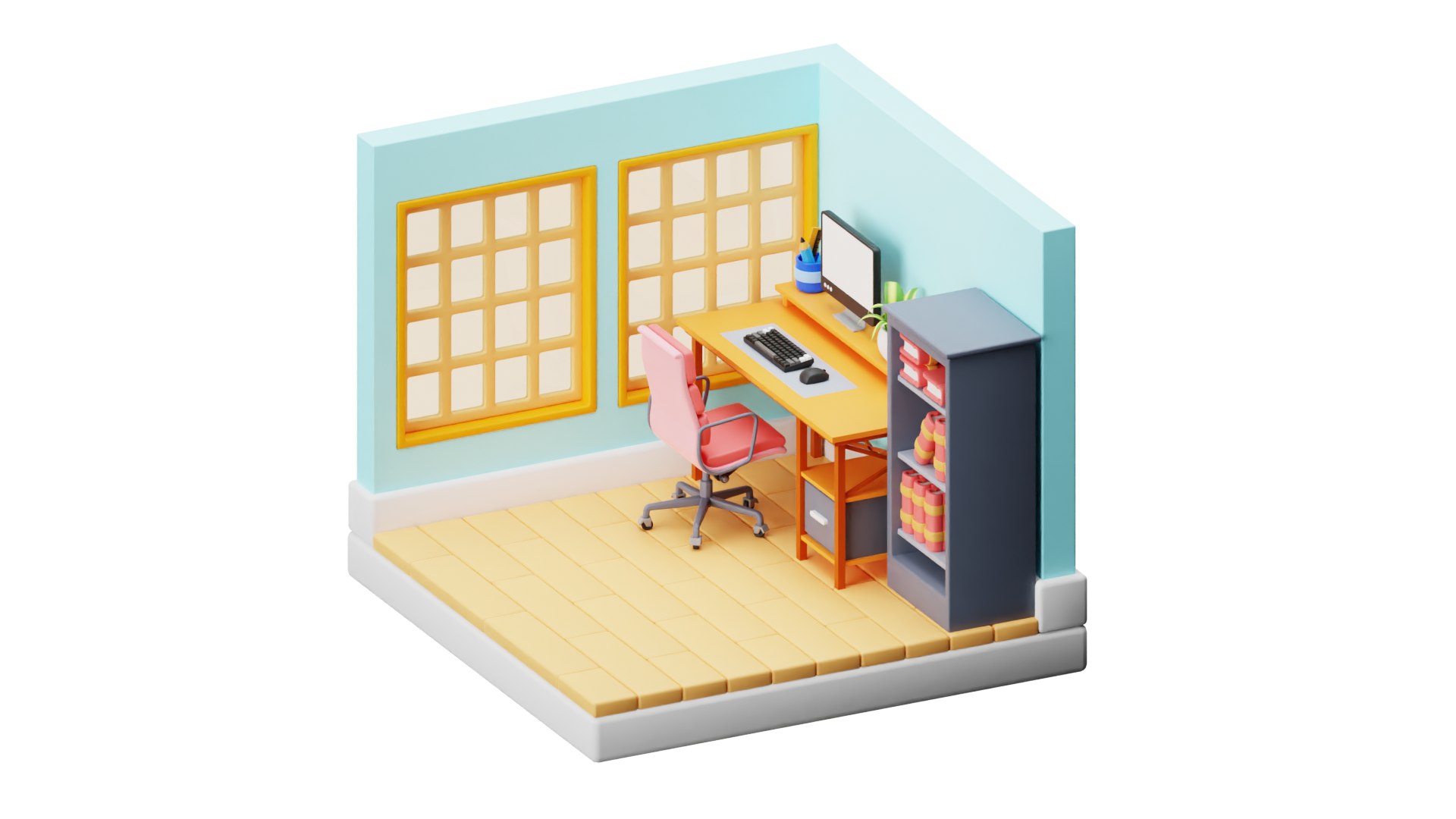 3D Workspace Room - TurboSquid 2299897