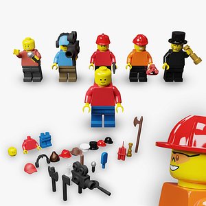 lego minifigs 3D model