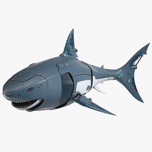 3D Shark Robot Rigged model