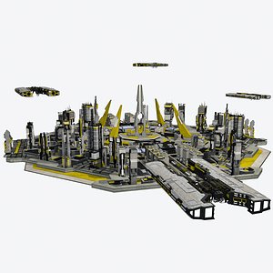 Sci-fi City Futurescape Cityscape 2 - Sci fi Modular Environment Pro HD