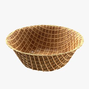 3D model bowl waffle
