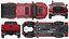 Toyota Tacoma TRD Pro Barcelona Red Metallic 2021 Rigged