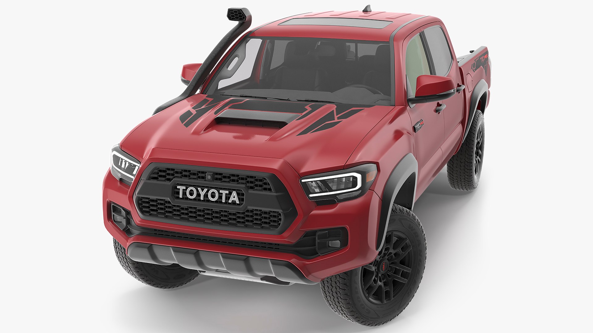 Toyota Tacoma TRD Pro Barcelona Red Metallic 2021 Rigged 3D model preview