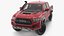 Toyota Tacoma TRD Pro Barcelona Red Metallic 2021 Rigged