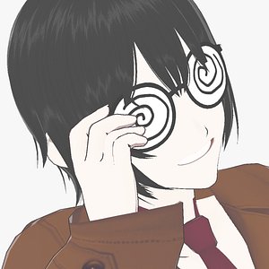 3D Anime Fan Otaku Detective - Chin san model