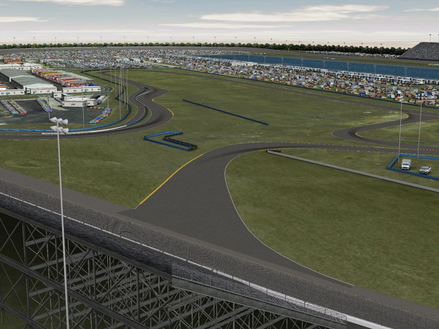 3ds Max Daytona Track Race Speedway