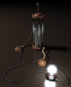 3D model 1799 voltaic pile battery